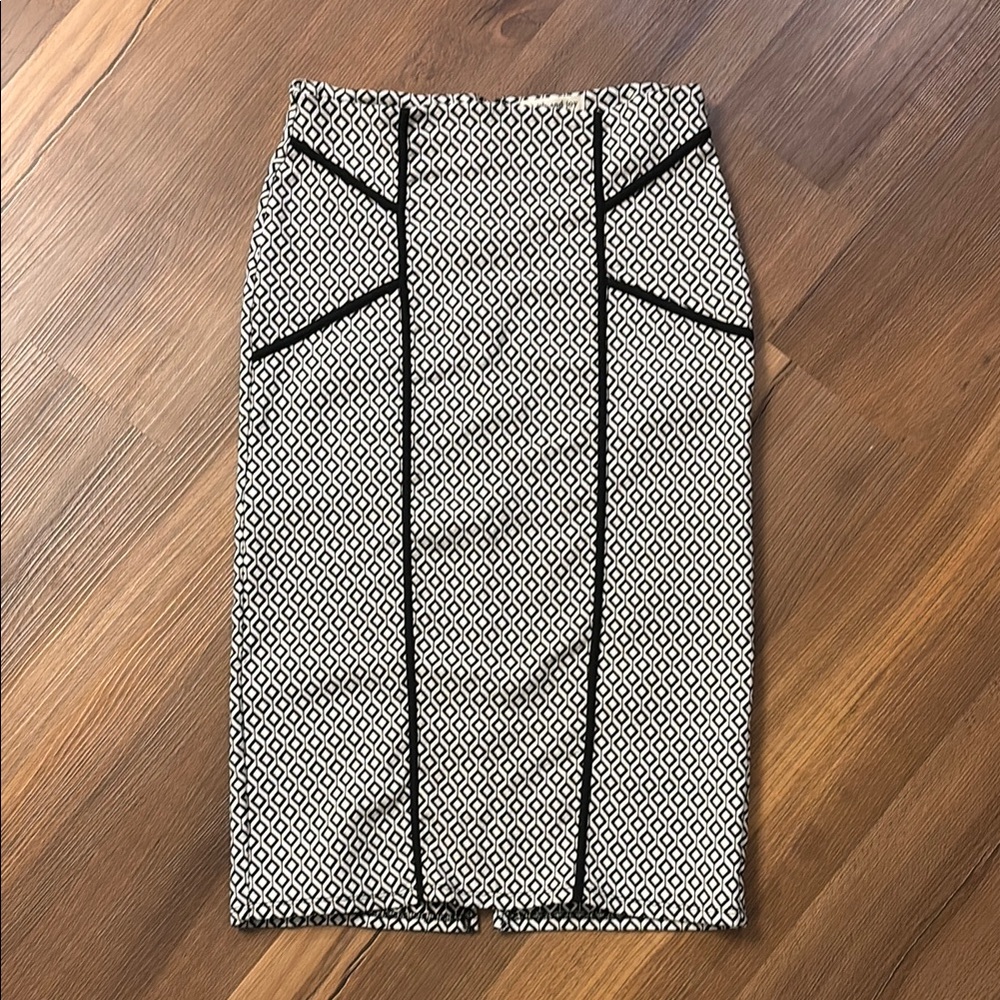 Faith and Joy Black and White Patterned Skirt